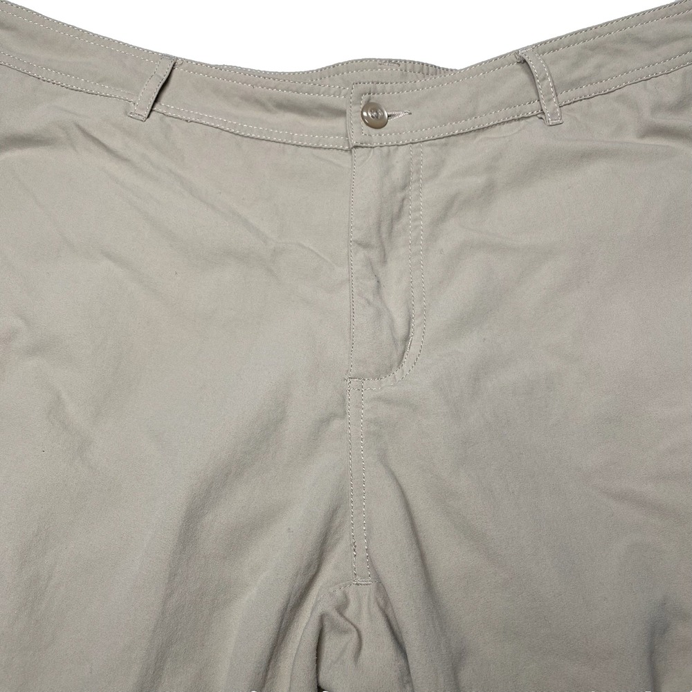 Clothing Arts Business Travel Pants 42x30 Mens Flat Front Nylon Khaki GUC
